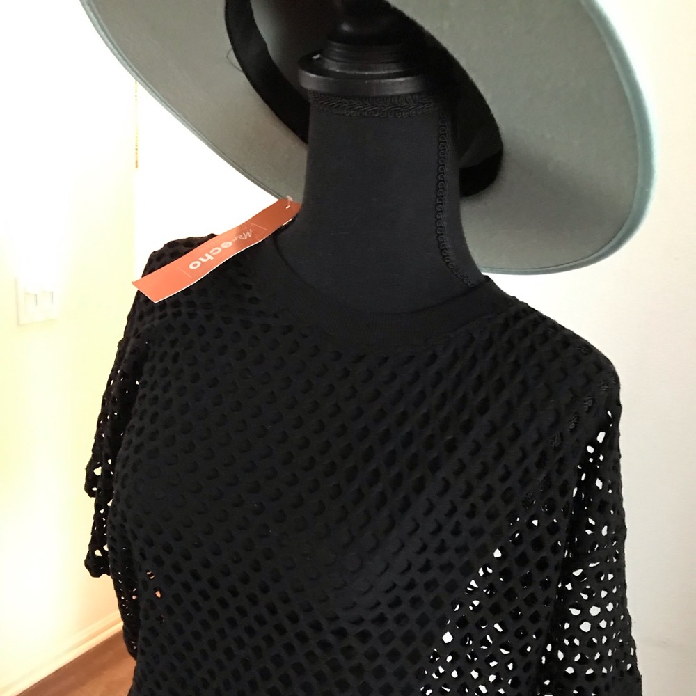 MER ECHO Black crop top size L